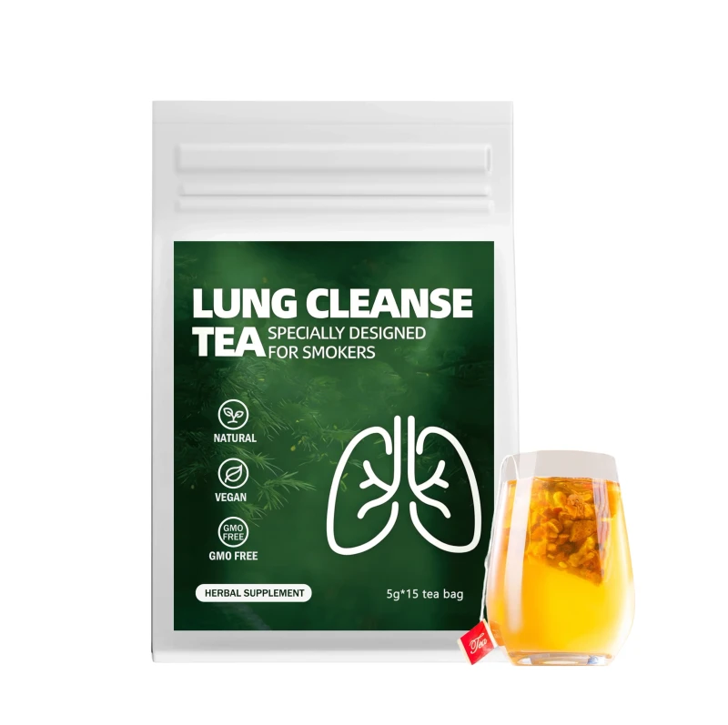 100% Natural Vegan Respiratory Support Seasonal Discomfort Breathe Easy Cleaning Smoker Natural Herbal Tea for Detoxify Lungs