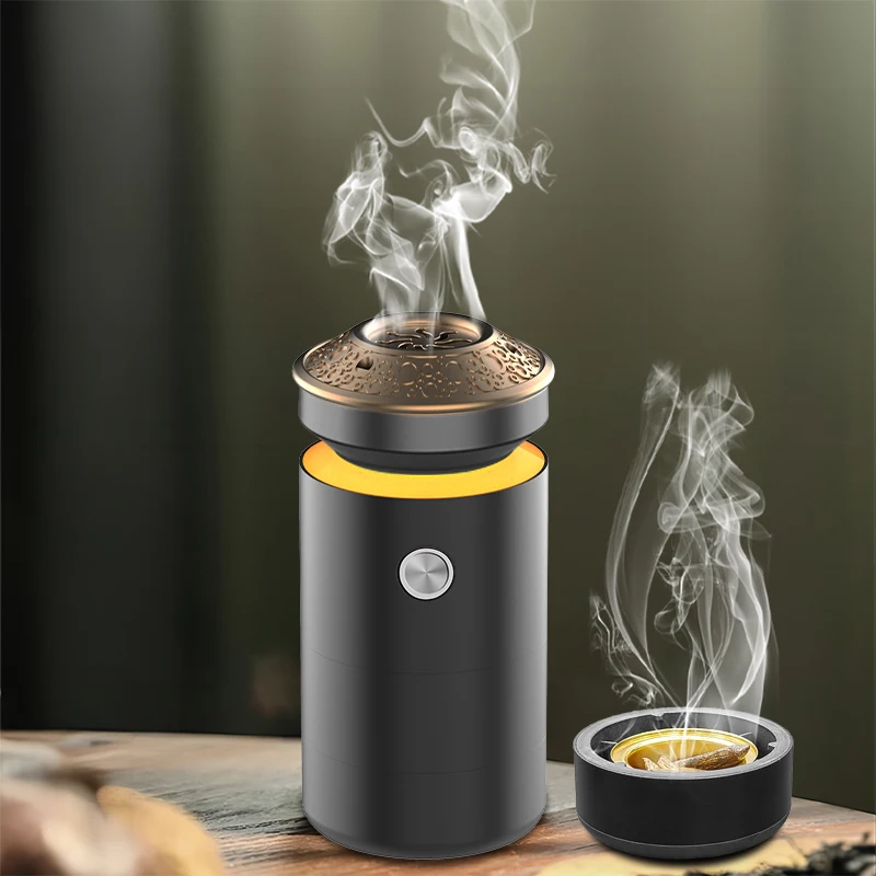 Air Fresher Middle East Arabic ODM Charcoal Burning Incense Burner Electronic Portable Car Bukhoor Air Purifier Aroma Diffuser