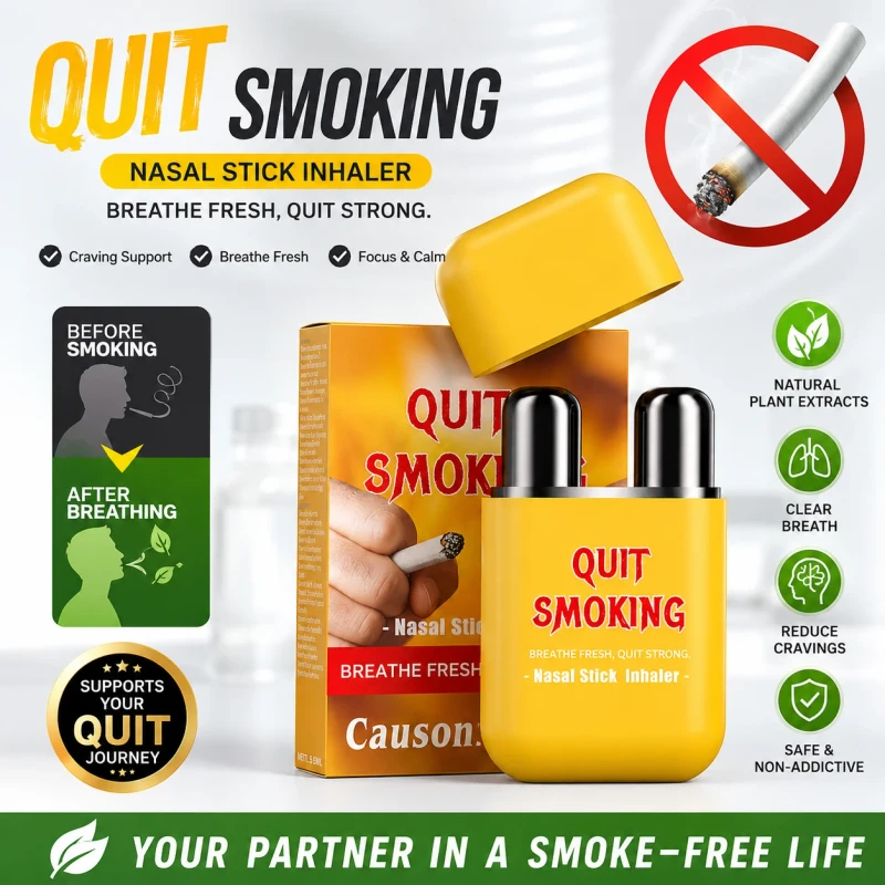 All Natural Quit Smoking Aid Nicotine Free Herbal Stick for Smokers Refresh & Relieve Stress Essential Oil Nasal Inhaler