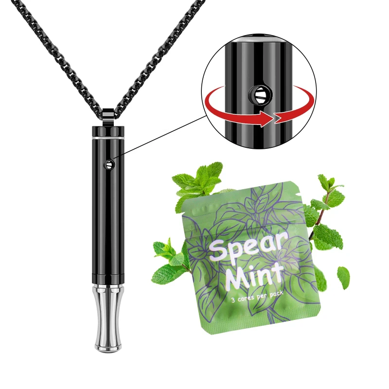 Alternative Flavored Air Device Suit Adjustable Aluminum Stick Quit Smoking Smokeless Inhaler with Essential Oil Core
