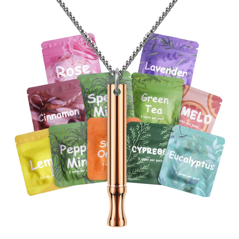 Anti Anxiety Vaporless Maple Wood Herbal Cotton Wick Essential Oil Inhaler Replacement Quit Smoking Patch Nasal Inhaler Sticks