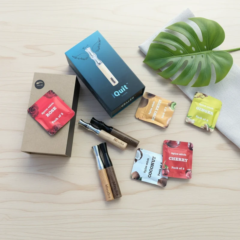 Aroma Essential Wooden Fumar Alternative Oil Core Suit Flavored air Device Quit Smoking Stick for Reducing Calming to Stop Smoke