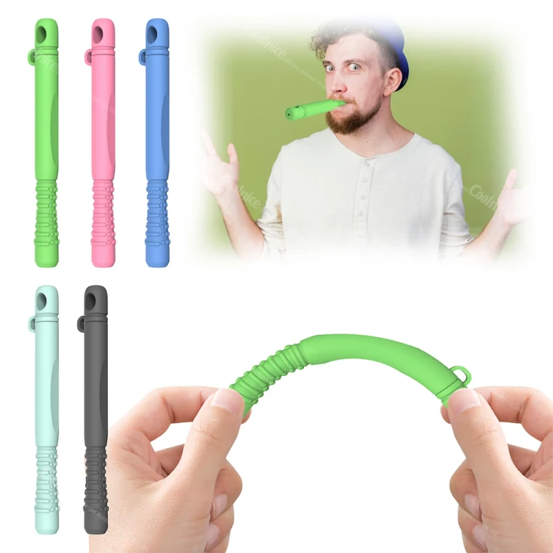Chewable Essential Oil Breathing Stick Peppermint Lavender for Anxiety Relief Fresh Breath Oral Inhaler Quit Smoking Aid