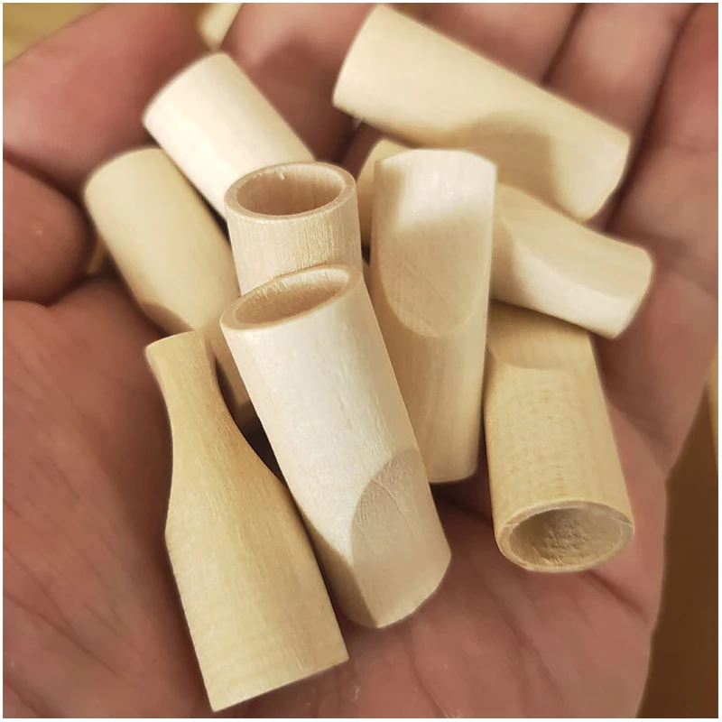 Bamboo Accessories Custom logo Holes 9 12mm Smoking Mouth Piece Bamboo Filter Tips Cigars Mouthpiece for Joint Rolling