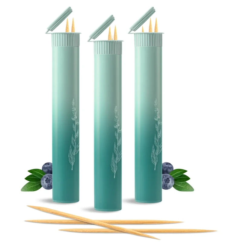 Blueberry Extra Thick Flavored Toothpicks Natural Quit Smoking Alternative Lung Cleanse Support Nicotine Free Kosher Vegan
