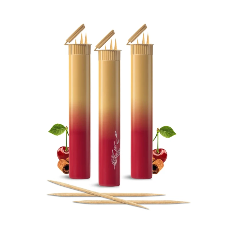 Cherries Extra Thick Flavored Toothpicks Natural Quit Smoking Alternative Lung Cleanse Support Nicotine Free Kosher Vegan