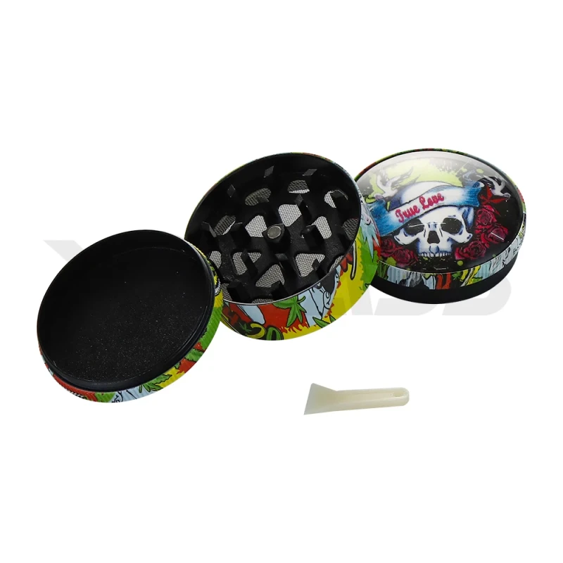China Factory Glass Herb Grinder High Demand 52mm Dry Herb Grinder with New Design Metal Accessories