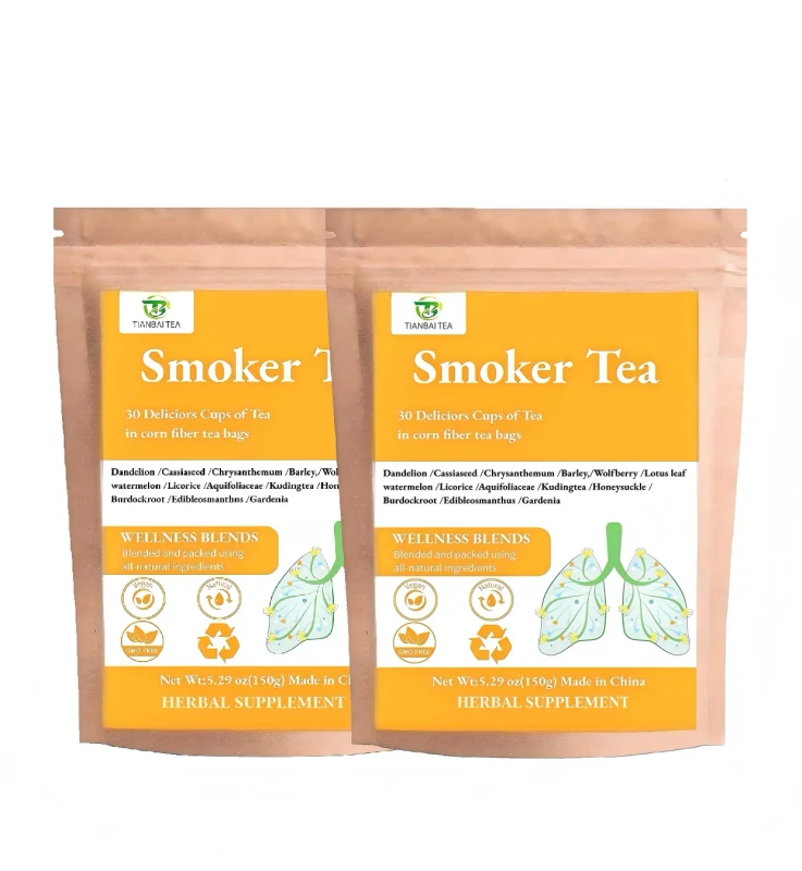 Chinese Health Tea Factory Direct Customizable Smoker Lung Support Herbal Tea Respiratory Care Formula
