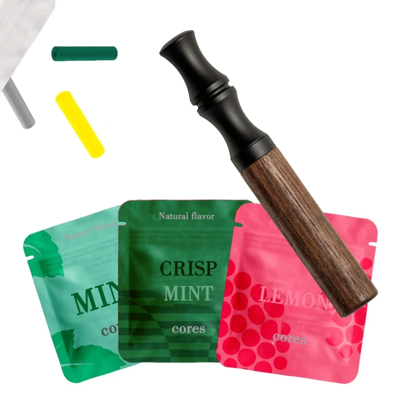 Cigarette Alternative Aroma Essential Oil Blend Wooden Core 5ml Smokeless Inhaler Mouth Use Quit Smoking Stick