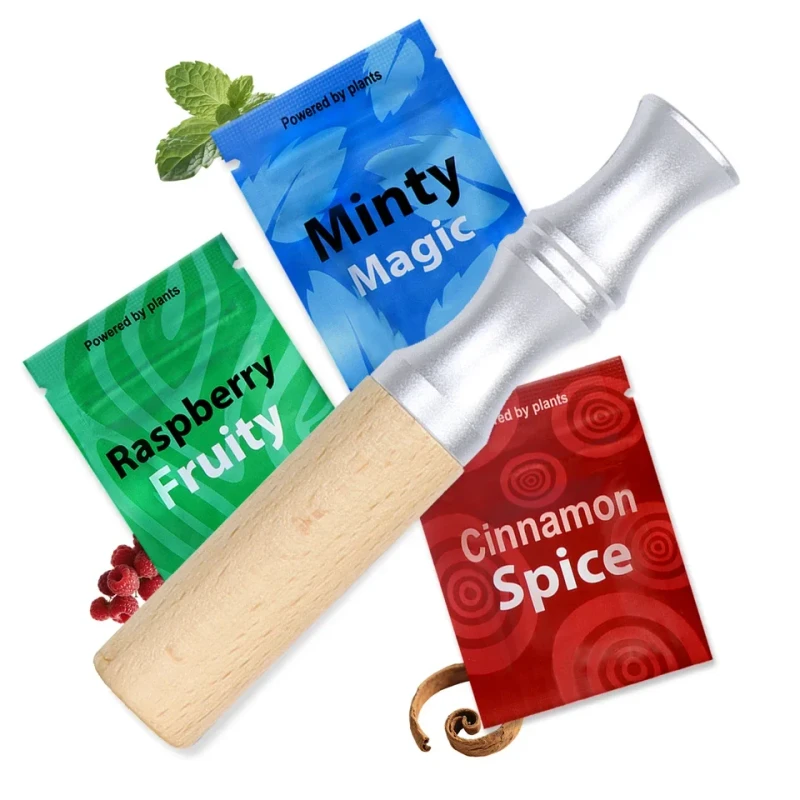 Craving Relief Smokeless Air Inhaler Natural Flavors Quit for Aid Wood Stick Tobacco Free