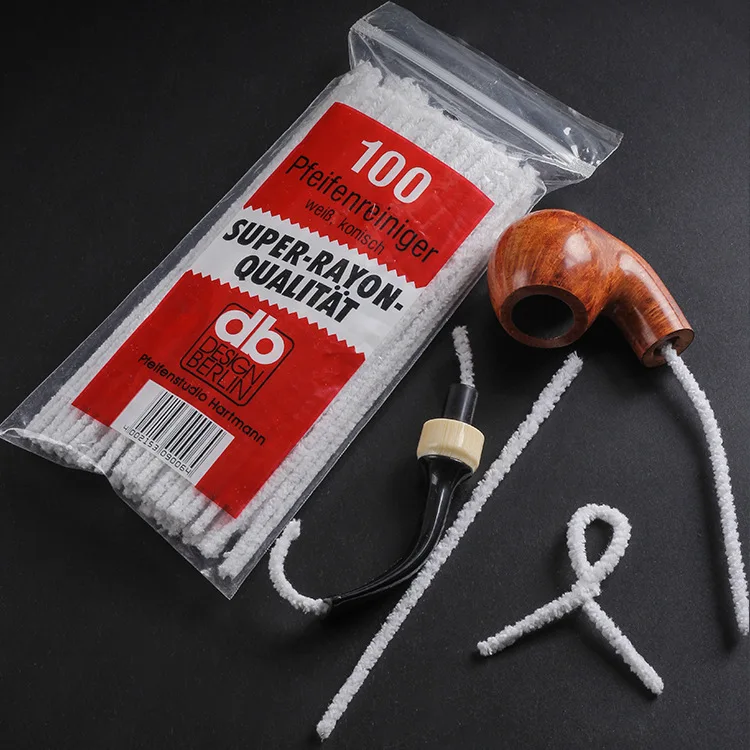 Disposable Cotton Pipe Cleaners Absorbent Microfiber Cleaning Rods for Smoking Tobacco Pipe Accessories