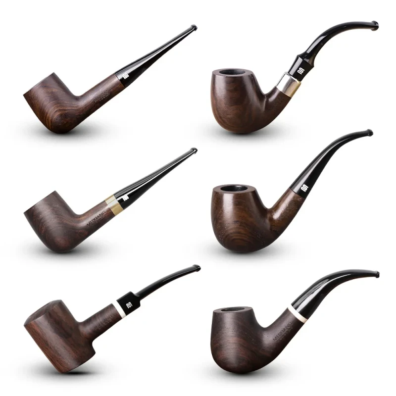 Ebony Frosted Smoking Pipe Factory Direct 9mm Filter Tobacco Accessories Cross Border Exclusive Supply