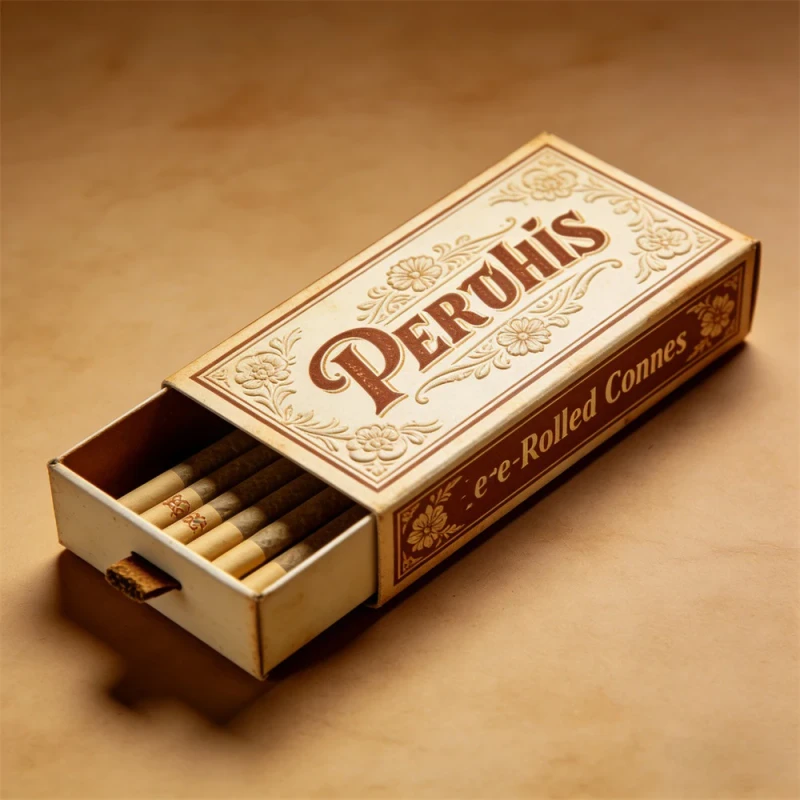 Eco Friendly Cardboard Packing Child Resistant Customized Paper Pre Cigar Rolled Packaging Box for Cones Left Tube Rolls