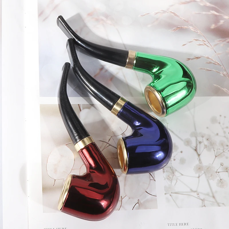 Erliao Colorful Resin Smoking Pipe Economic Resin Tobacco Pipe Plastic Tobacco Pipe