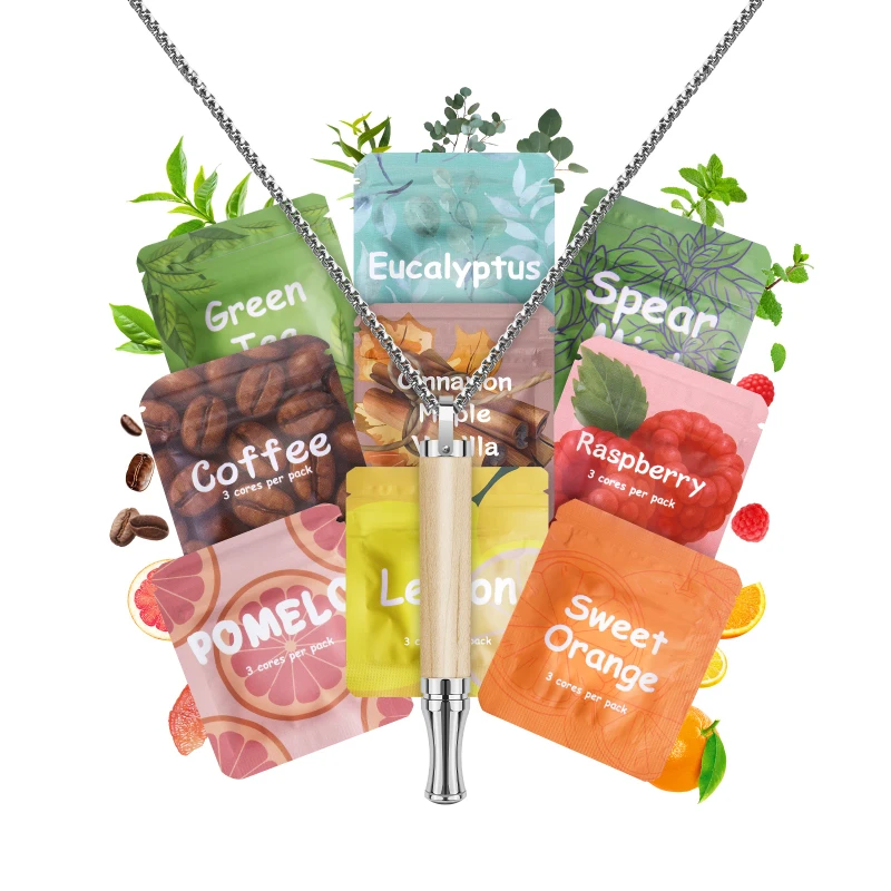 Fake Smoke Inhalador Portatil Panic Attack Quit Vaporing Aid Poppers Inhaling Essential Oil Sticks Green Tea Cigarettes Necklace