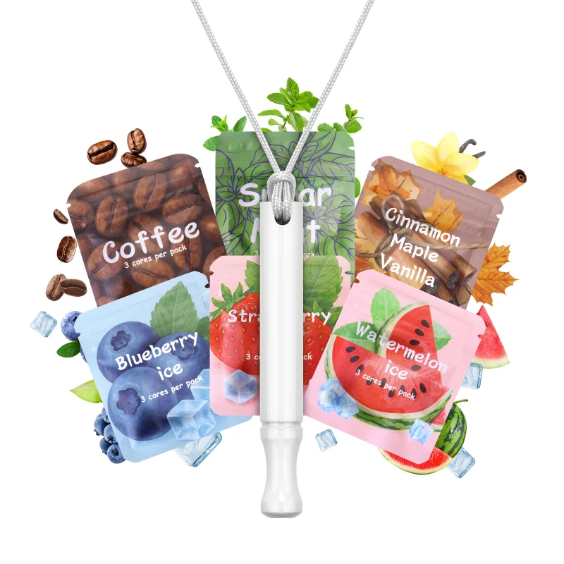 Flavored Air Device Aromatherapy Aid Vaporeless Smokeless Oil Essential Inhaler Quit Smoking Stick with Fumar Cotton Core