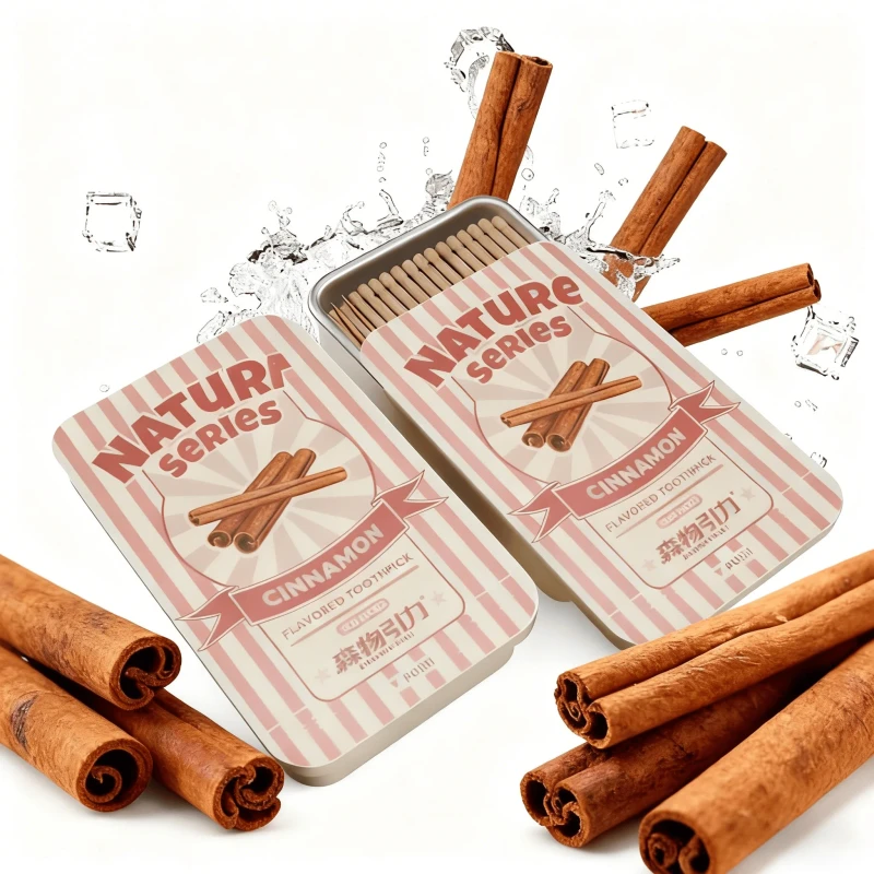 Flavored Wood Long Lasting Fresh Breath Refreshing Toothpick Toothpicks With Flavor Quit Smoking Stick Household Sundries OEM