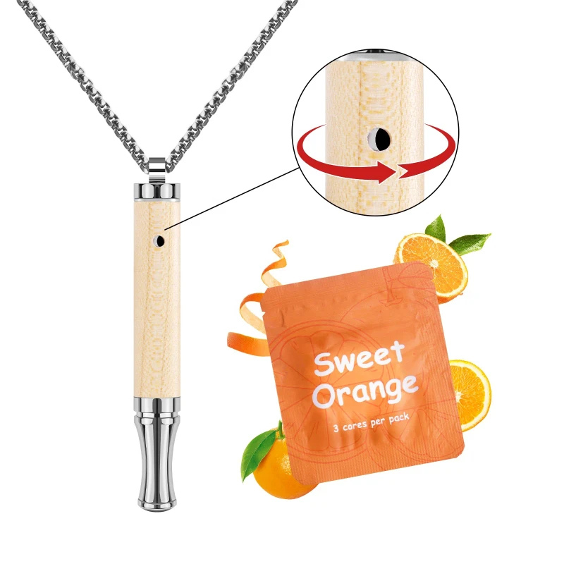 Flavoured air Stick Quit Smoking Stick Inhaler Aromatherapy Breathing Meditation Aid Flavored air Device Necklace