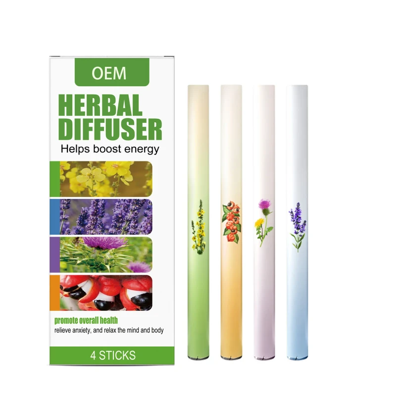Four pack Herbal Mouth Straw to Help Quit Smoking Paper Box Mouth Straw with a Replaceable Tip Customizable Option Available