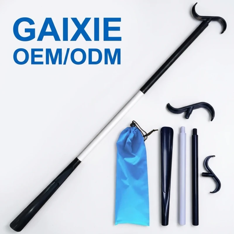 Gaixie Elder Care Long Dressing Stick Shoehorn Adjustable Sock Remover Aid for Seniors Portable Helper for Shoes Socks Pants