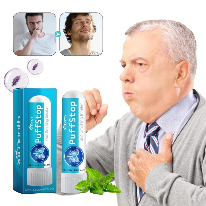 Healthy Harmless Mint Smell Smoking Nasal Inhaler Smoking Cessation Sticks Quit Smoking Stick Gift for Men Woman