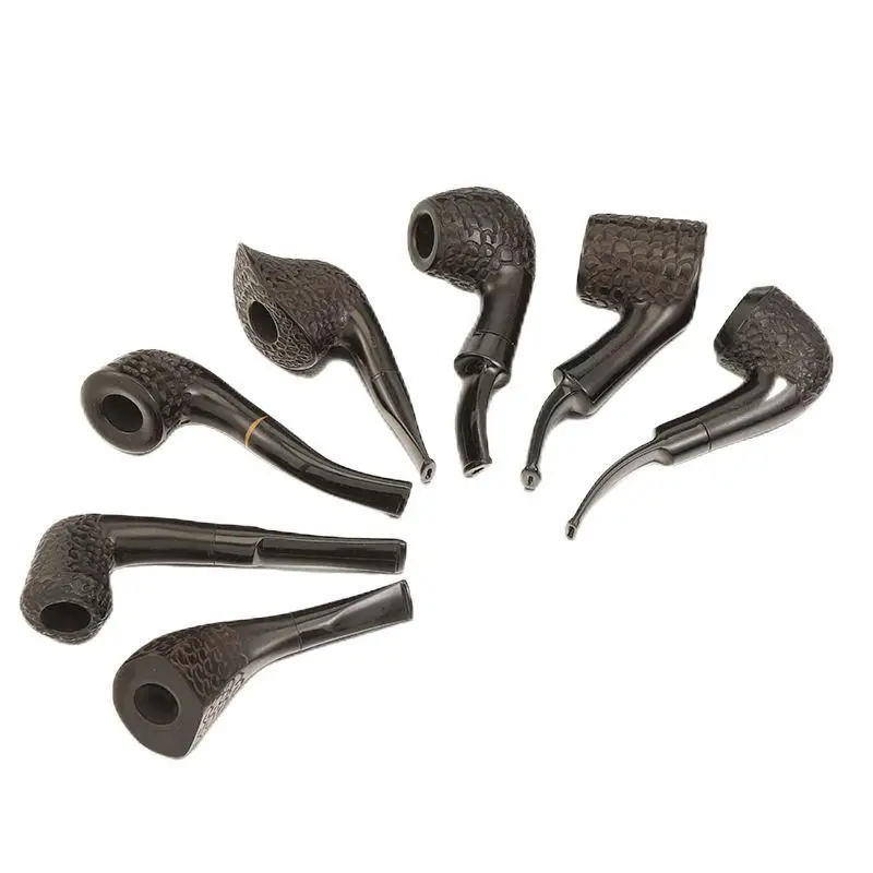High Quality Smoke Oem Odm Herb Durable Luxury Ebony Hand Wood Pipe Smoking Tobacco