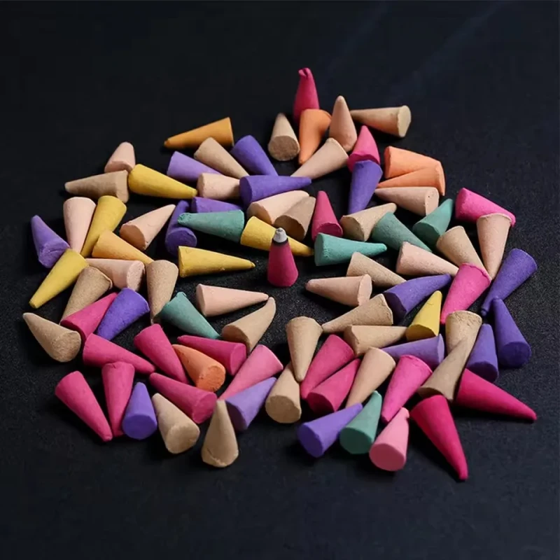 Mixed Natural Reflux Tower Incense Smoke Odor Remover Anxiety Relief Fragrance Incense Cone Meditation Relaxation Aromatherapy