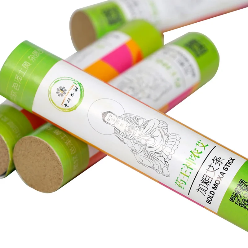 Moxa Stick Moxa Tube Thickening Thunder Fire Moxibustion Pure Moxa Hand Push Small Smoke Gun Moxibustion