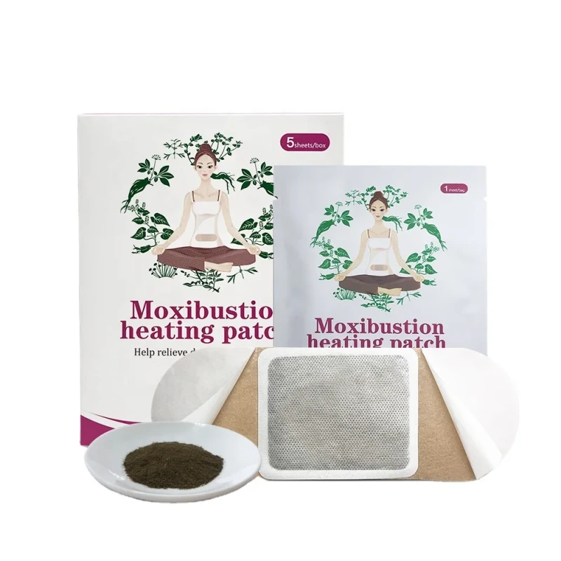 Moxibustion Patches Natural Herb Self Heating Shoulder Wormwood Sticker Artemisia Mugwort Moxa Pads