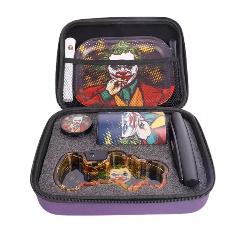 New Design Tobacco Bag With Stash Jar Scale Plastic Roller Tube Smoking Accessories Kit