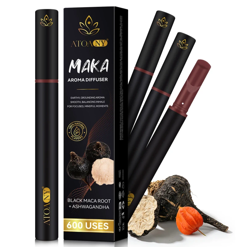 Nicotine Free Herbal Pen with Black Maca and Ashwagandha Grounding Aroma Diffuser for Mindful Moments 600 Uses