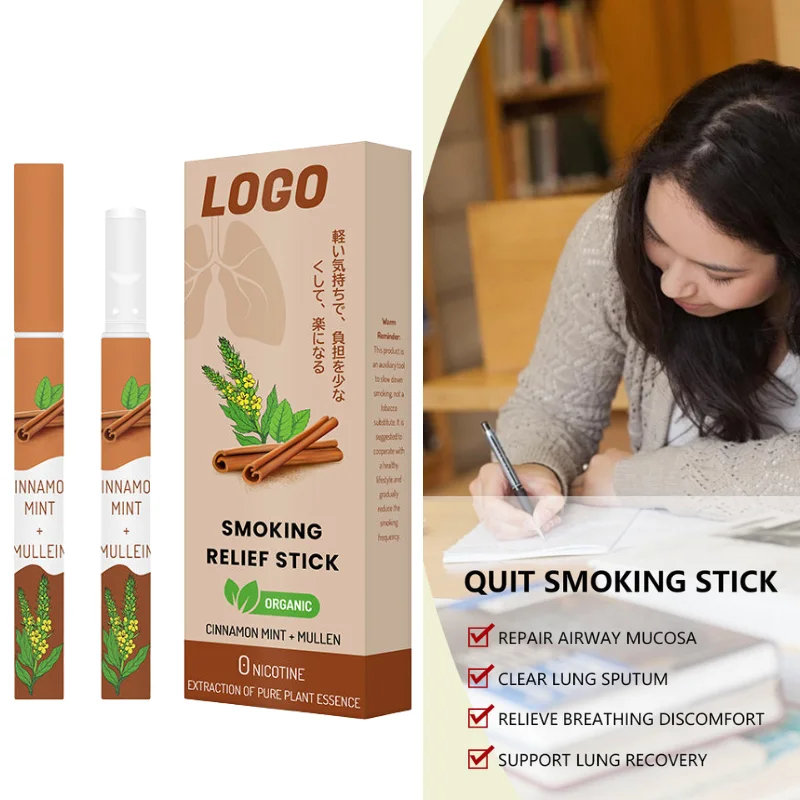 OEM Custom Disposable Aromatic Flavored air Smokeless Inhaler Aromatherapy Breathing Cinnamon Mint Quit Smoking Inhaler Stick