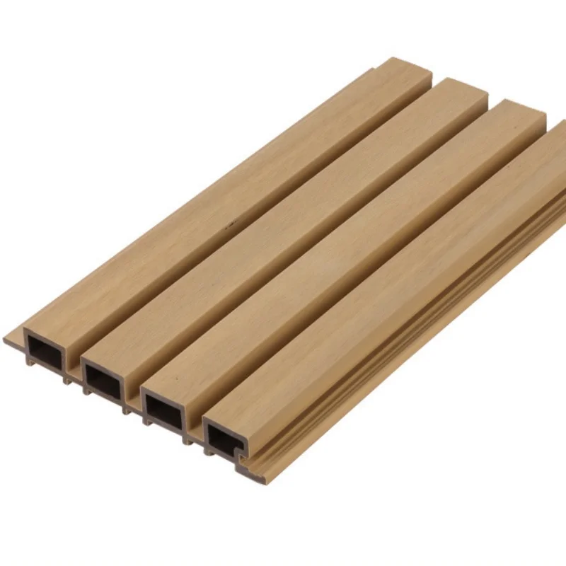 Outdoor WPC PVC Wall Cladding 219*26mm Co extrusion Panel Exterior Wall Panels for Commercial Office Villa Decor