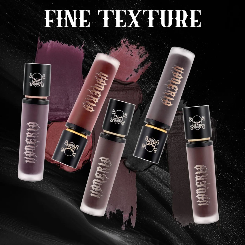 Private Label Vegan Matte Liquid Lipstick Waterproof Long Lasting High Pigment Goth Style Custom Logo Bulk Makeup