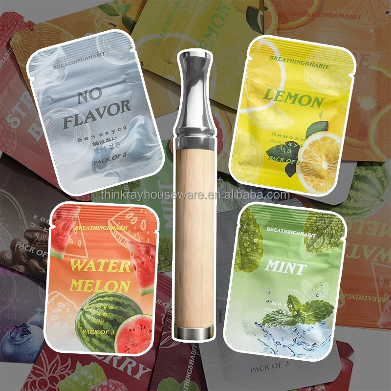 Puff Air Vaporless Aromatherapy Cotton Insert Free Nicotin Flavoured Air Stick Quit Smoking Inhaler Air Device With Cores
