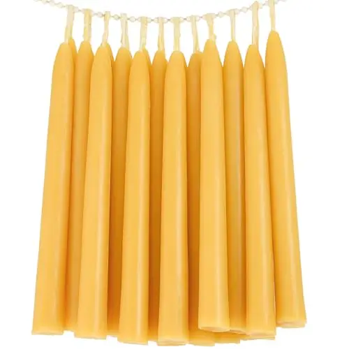 Pure Organic Natural Yellow Color Bee Wax Beeswax Taper Hand Dip Candles