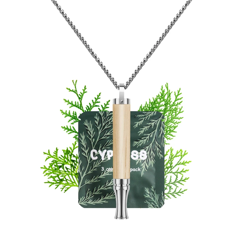 Safer Alternative Herbal Tea Flavoured Air Replacement to Quit Smoking Cigarettes Naturally Jewelry Pendant