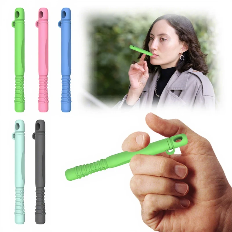Silicone Chewing Stick Novelty Gift for Man Chewable Essential Oil Breath Stick Quit Smoking & Focus Assistant Stick