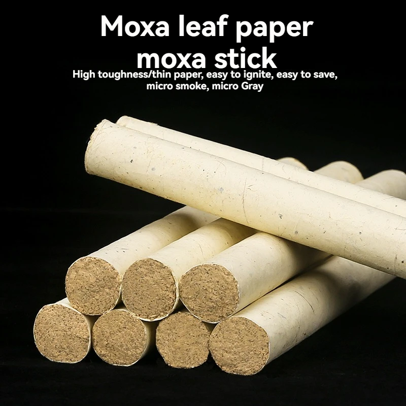 Smokeless Moxa Rolls Pure Moxibustion Sticks Handmade Wild Wormwood Smoked Moxibustion Strips Wormwood Columns