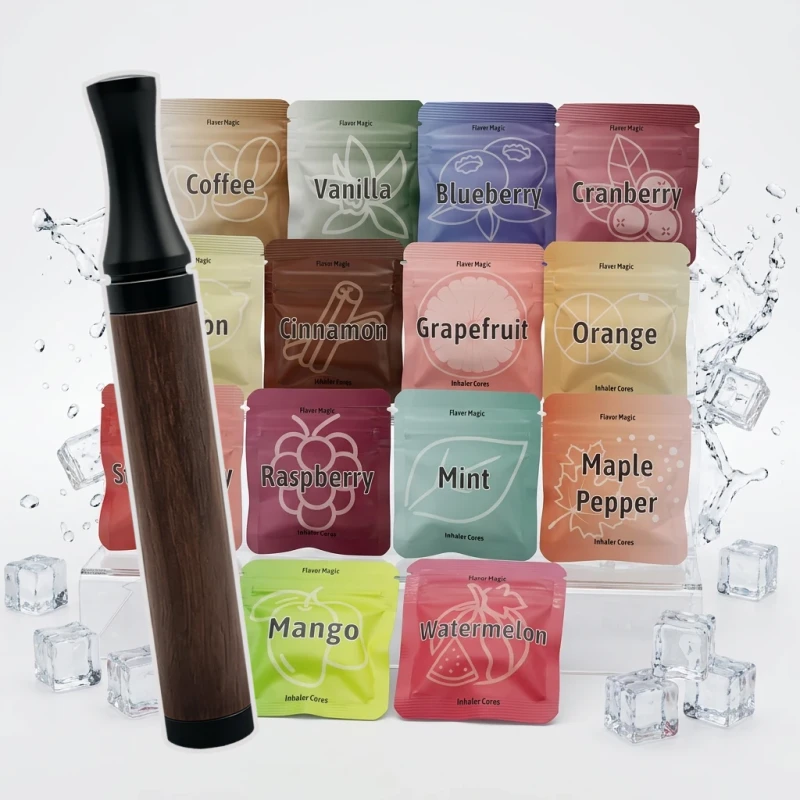 Smokeless Wooden Inhaler Fumer Stick Accessories Air Quit Smoking Products Flavored Fruity Mouth Device Travel Use