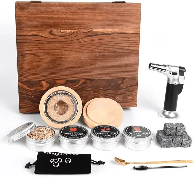 Whiskey Smoker Kit Torch Cocktail Smoker Infuser Kit Old Fashioned Drink Smoker Kit Birthday Bourbon Whiskey Gifts For Men