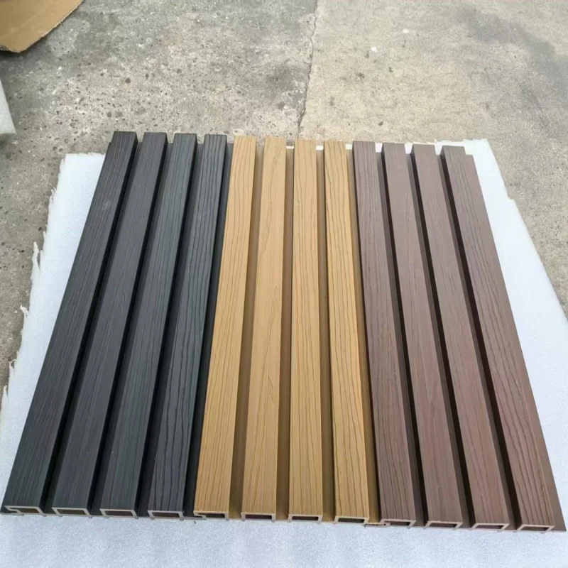 Whole Sale Exterior Anti UV WPC Decorative Wall Panel High Quality Wood Grain Cladding Co extrusion Eco Friendly 5 Year Warranty