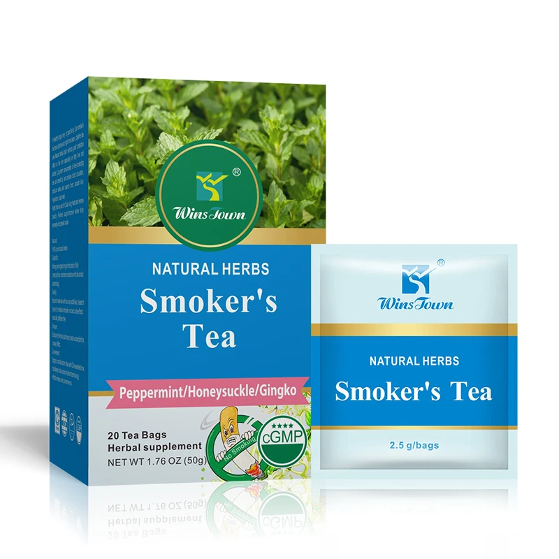 Winstown Smoker Herbs Tea Private Label Logo Natural Herbal Lung Detox Smoker's Tea