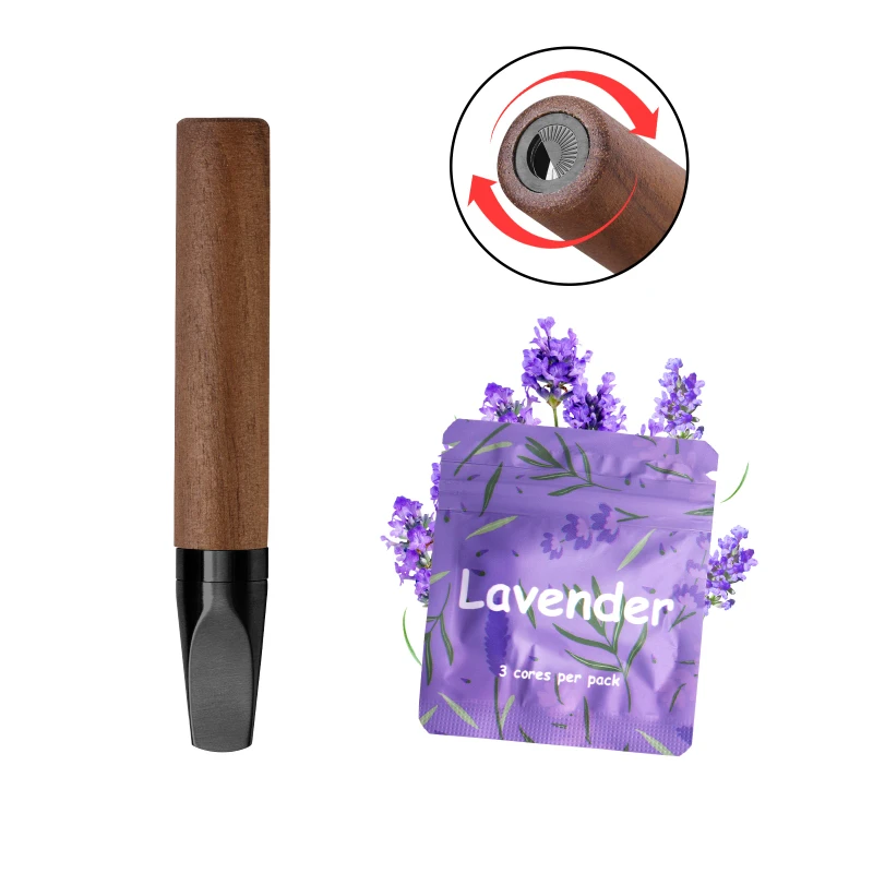 Wooden Best Quit Smoking Stainless Steel Aromatherapy Jewelry Anxiety Relief Peace Sleep Calming Aid Essential Oil Inhaler Stick